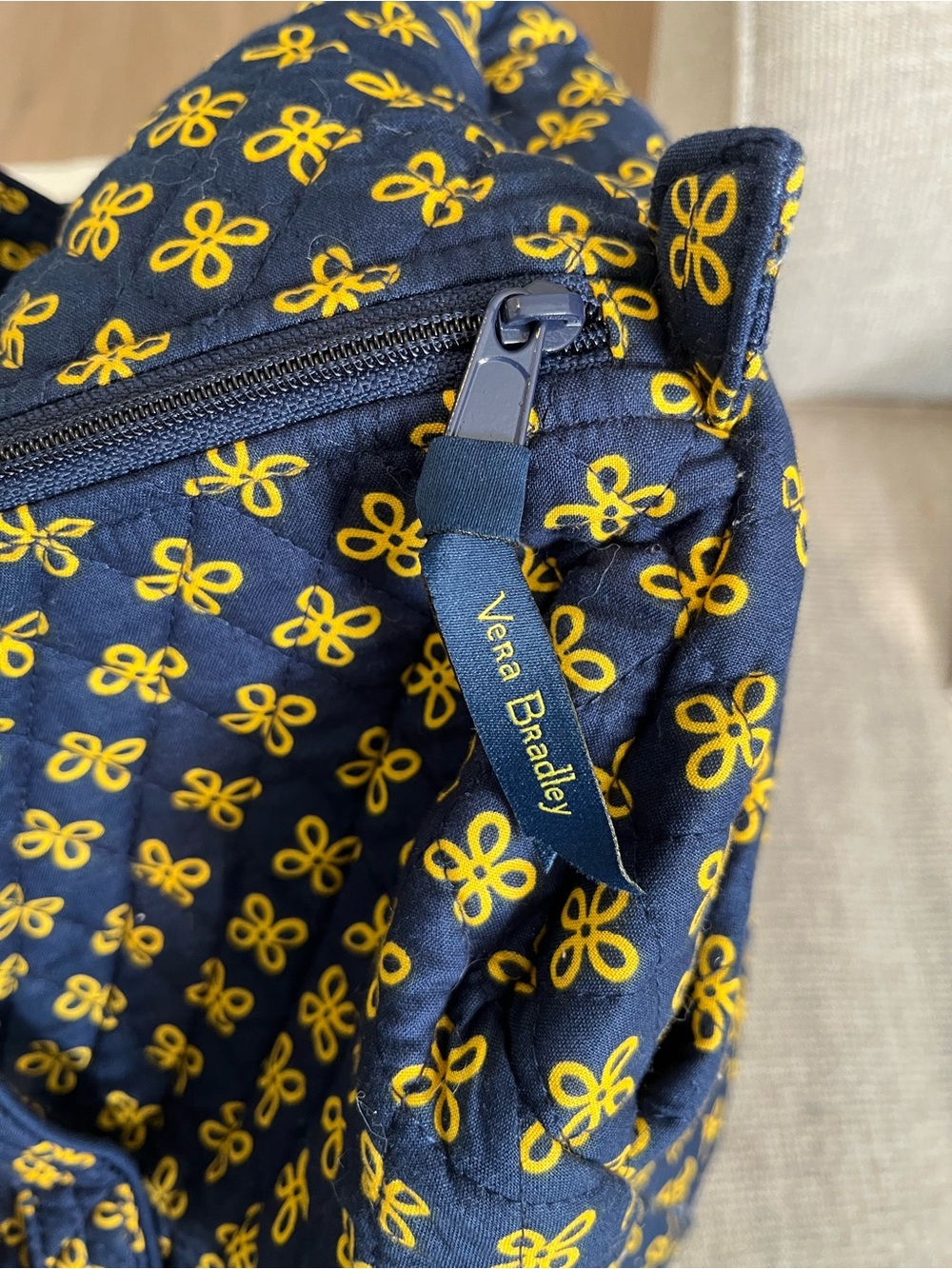Vera Bradley US Navy Quilted Large Tote - Picture 6 of 7